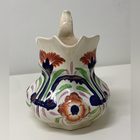 19th Century Antique Gaudy Welsh Hallmarked Unrecorded Pattern Jug Pitcher - Picture 4 of 16